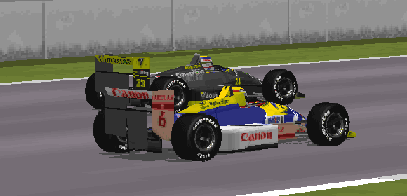 Martini managed to fight his way past Fushida in the final stages of this race, securing Minardi one point.